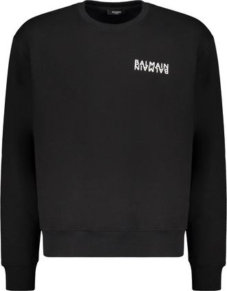 Balmain Sweatshirt met lange mouwen - Heren - Sweatshirts - Zwart - 2XL - Katoen - Hoodies & sweatvesten