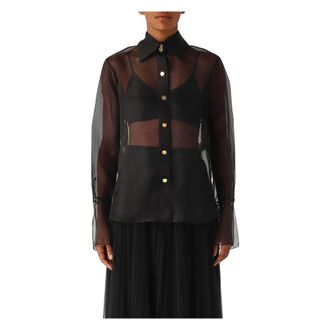 Elisabetta Franchi Mujer, Blusas y Camisas, Negro, Talla: S