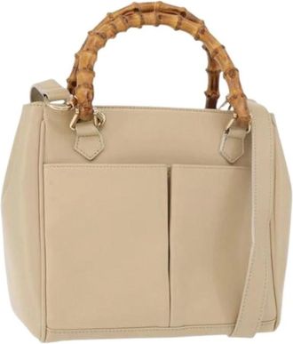 Gucci Pre-owned Handbags, female, Beige, Size: ONE SIZE Pre-owned Vintage Hand Bag