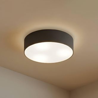 Lindby Lindby - L&aacute;mpara De Techo sebatin En Gris Textura, Tela, Tejido, Seda