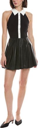 Alice & Olivia Alice + Olivia Tate Polo Pleated Mini Dress