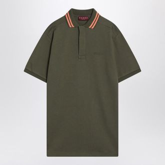 Gucci Moss Polo In Blend