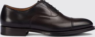Doucal's Scarpe Oxford in pelle di vitello liscia con suola in cuoio e gomma