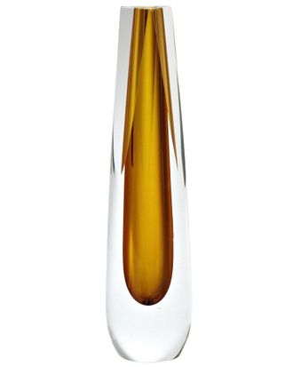 Global Views Triangle Cut Glass Vase