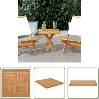 vidaXL Piano in teak - Piano Tavolo Quadrato 40x40x2,5 cm in Legno Massello di Teak