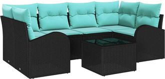 vidaXL Conjunto De Sof&aacute; De Jard&iacute;n 7 Uds. 6-n&uacute;mero De Plazas Vidaxl
