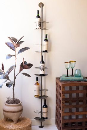 Kalalou Metal Wall Wine Rack