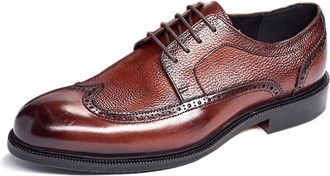 Generic Mens Formal Business Derby Brogue Office Wedding Evening Dress Shoes,Brown,10.5