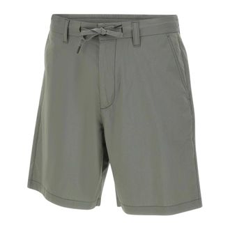HUGO BOSS Korte Broeken, Heren, Grijs, W36, Katoen, Rechtvallende Chino Shorts