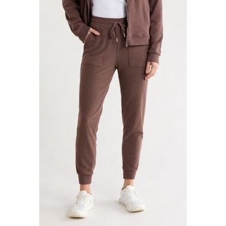Jessica Simpson Tie Waist Joggers in Chicory Coffee Heather at Nordstrom Rack, Size X-Large