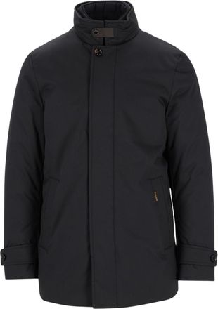 Moorer Dark Blue Quilted Jacket