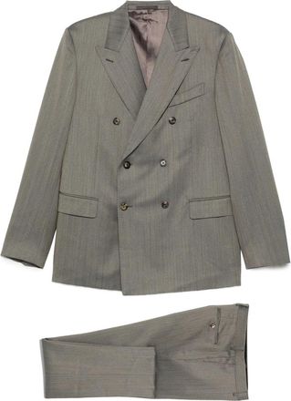 Caruso Pinstripe-print Double-breasted Suit