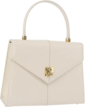 Saint Laurent Vintage, unisex, Wit, ONE Size, Leer, Pre-owned Vintage Hand Bag