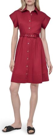 DKNY Solid Poplin Shirtdress in Oxblood at Nordstrom Rack, Size 10