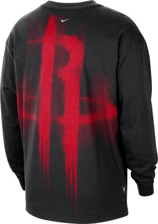Nike Mens Houston Rockets Standard Issue Basketball Long-Sleeve Top in Black | II5766-010