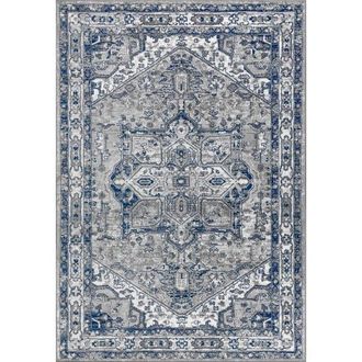 Jonathan Y Designs Modern Persian Vintage Medallion Area Rug in Light Gray/navy at Nordstrom, Size 3Ft 0In X 5Ft 0In