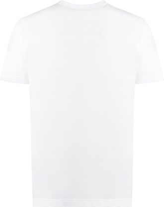Dolce & Gabbana Mens Crew-Neck Cotton T-Shirt White T-Shirts And Polos