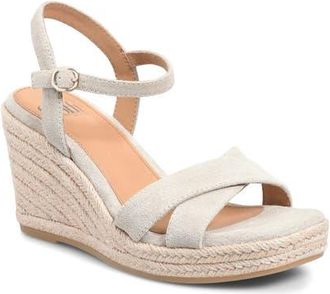 S&ouml;fft Neely Slingback Espadrille Platform Wedge Sandal in Baywater at Nordstrom, Size 8.5