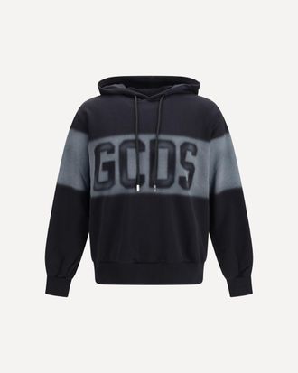 GCDS Felpa con Cappuccio effetto Spray Logo Man XL