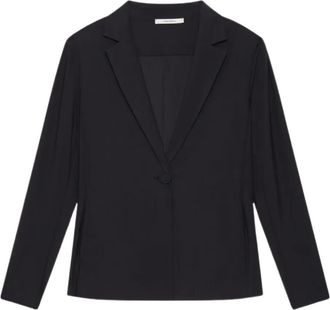 Maliparmi single-button notched-lapels blazer - women - Elastane/Polyamide - 40 - Black