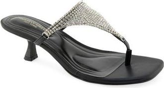 Christian Siriano Imay Kitten Heel Sandal in Black at Nordstrom, Size 6.5