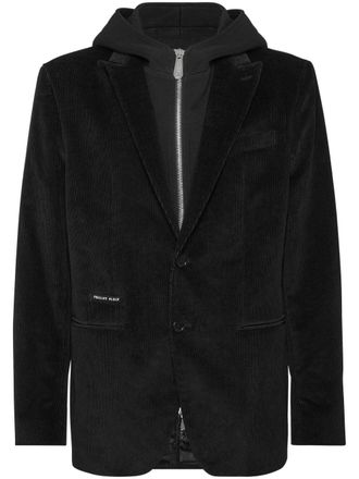 Philipp Plein Blazer con cappuccio - Nero
