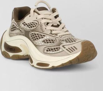 Ash low sneakers leather fabric mesh perforated sole