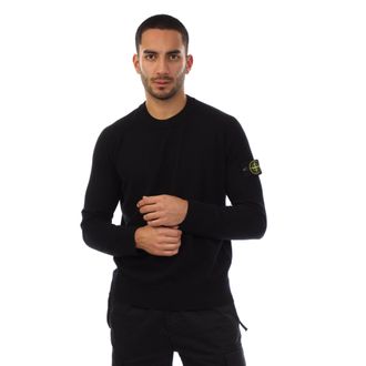 Stone Island Heren Stone Island Geelong Wool Loose Fit Sweat in zwart