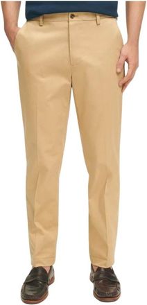 Brooks Brothers Heren, Broeken, Beige, Maat: W30 Katoen