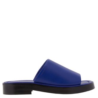 Ferragamo Giunone Leather Slide Sandals, Size 9