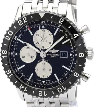 Breitling Pre-owned Chronoliner Y24310 Polshorloge - Heren - Vintage Horloges - Zwart - ONE Size - Tweed - Vintage