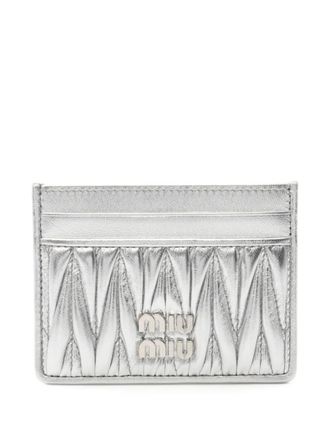 Miu Miu 2020s leather cardholder - Silver