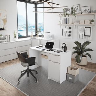 Vicco Escritorio Ruben, Blanco, 120 X 55 Cm Con Caj&oacute;n, Vicco