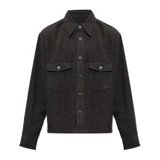 AllSaints Haiku Katoenen Shirt - Heren - Casual Overhemden - Grijs - L - Katoen - Overhemden