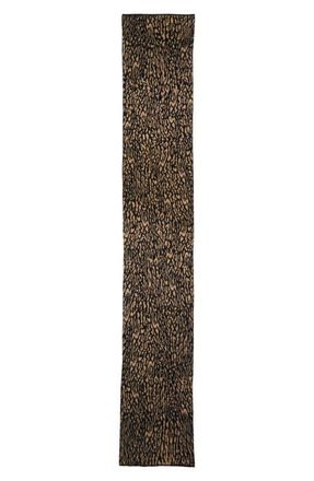 Saint Laurent Leopard Print Mohair & Wool Blend Scarf in Beige/Black at Nordstrom