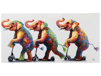 Schubiger M&ouml;bel Bild Elefantenpatrouille Auf Rollern