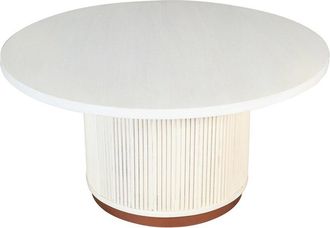 LR Home Lr Home Eames Distressed Fluted Handmade Coffee Table With Hidden Storage