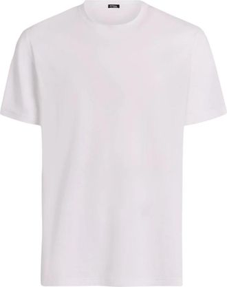 Kiton Katoenen T-Shirt - Heren - T-shirts - Wit - XL - Katoen - Tops