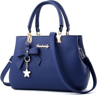 Generic Fashion Women Totes Flowers Hand Bags Leather Clutch Bag Ladies Handbags Crossbody Bags for Women Handbags (Blue)