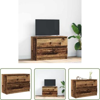 vidaXL Mobile TV antico - Mobile Porta TV Legno Antico 80x35x54 cm in Legno Multistrato