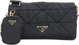 Prada Borsa a spalla Pre-owned Tessuto Quilting - - Pre-owned - Donna - Nero - ONE SIZE