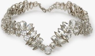 Victoria Beckham Crystal Choker In Silver