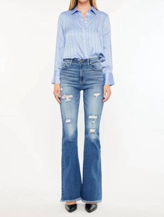 Kancan Rhythm High Rise Flare Jeans In Medium Wash