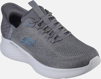 Skechers Mens Skechers Mens Skech-Lite Pro Primebase 232466-CCBL Charcoal/Blue Lace Up Shoes - Grey - Size: 12
