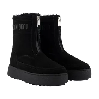 Moon Boot Womens Lara Ankle Boot Black Calfskin