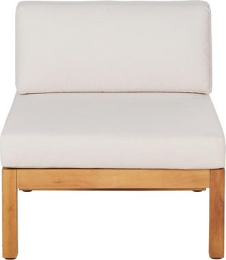 Maisons du monde M&oacute;dulo para sof&aacute; de madera de eucalipto y poli&eacute;ster color crudo