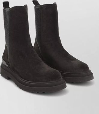 Brunello Cucinelli suede chelsea boots