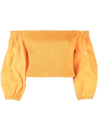 Patrizia Pepe Top crop con spalle scoperte - Arancione
