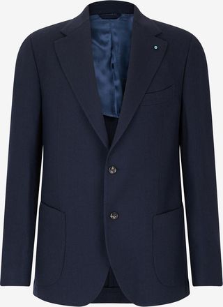 Giampaolo Texturierter Woll-Blazer mit Reverskragen