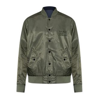 Balmain Omkeerbaar Bomberjack - Heren - Bomber jackets - Groen - 2XL - Satijn - Jassen
